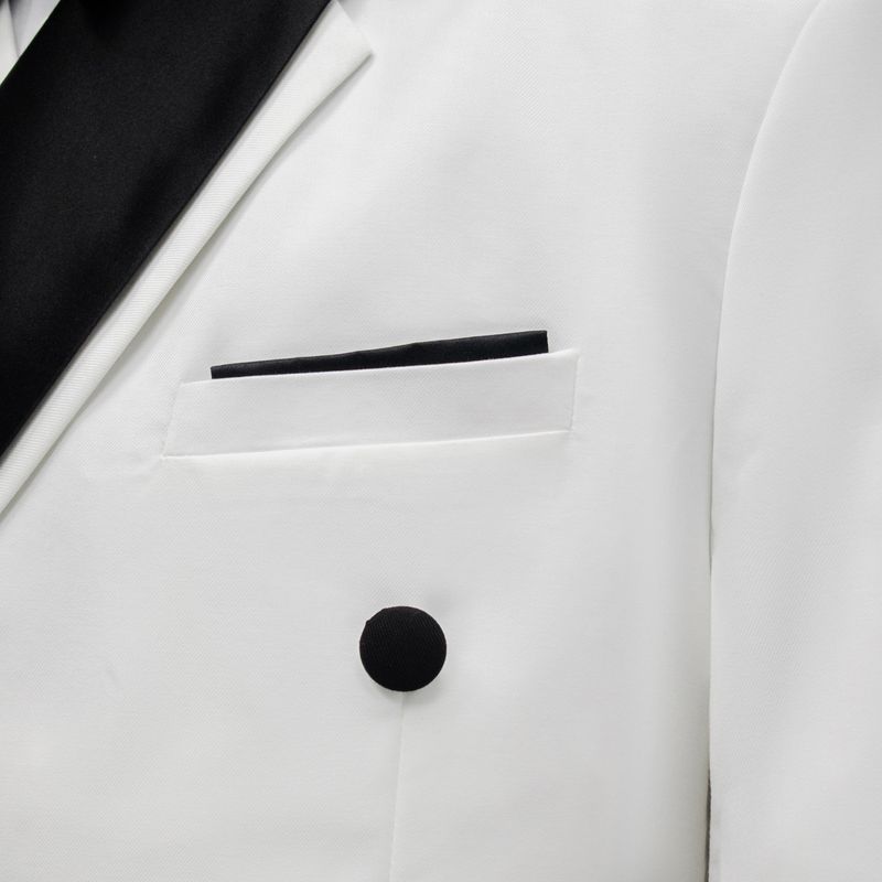 2025 Spring New Men's Set Groom Groomsman Wedding British Slim Fit Color Block Two-Piece Suit_voghion.com