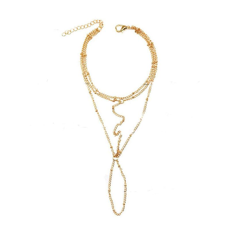 Braccialetto regolabile con catena di perline in rame semplice e personalizzato, stile bohémien_voghion.com