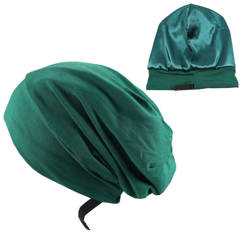 Baotou-Hut für Männer, Pullover-Mütze, Damen-Mütze, Satin-Nachtmütze, verstellbare Seide gefüttert, Lazy Beanie Chemotherapie_voghion.com