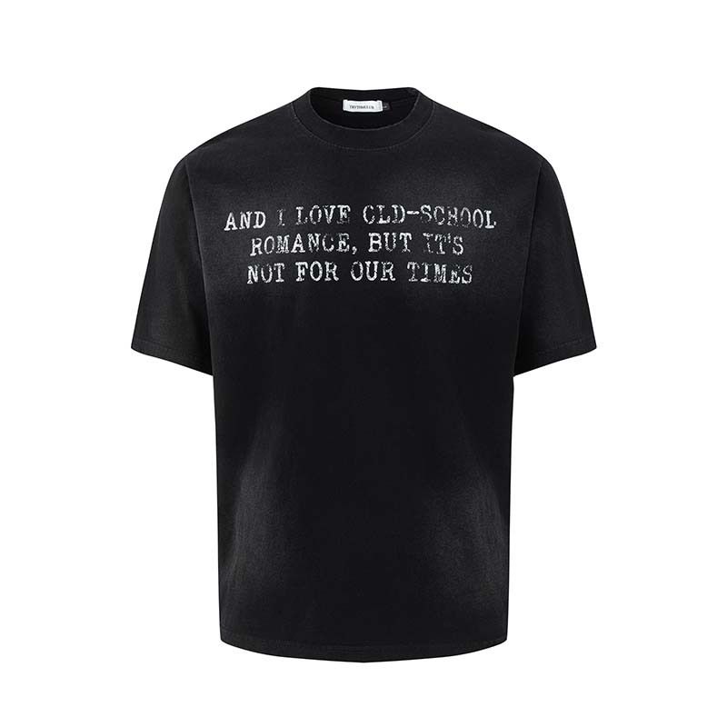 Impression de lettres américaines chics chinoises, design original, petit nombre de t-shirts à manches courtes, mode estivale pour hommes_voghion.com