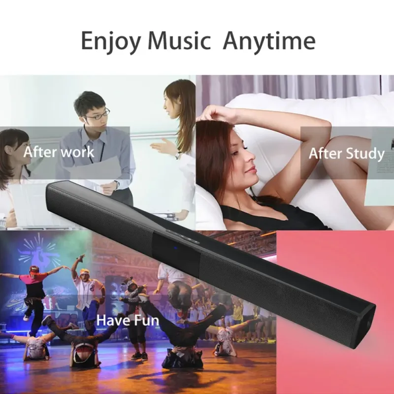 HIFI Wieless Bluetooth Speake Home Theate TV Compute Echo Wall Steeo Suound Sound FM Radio Remote Contol_voghion.com
