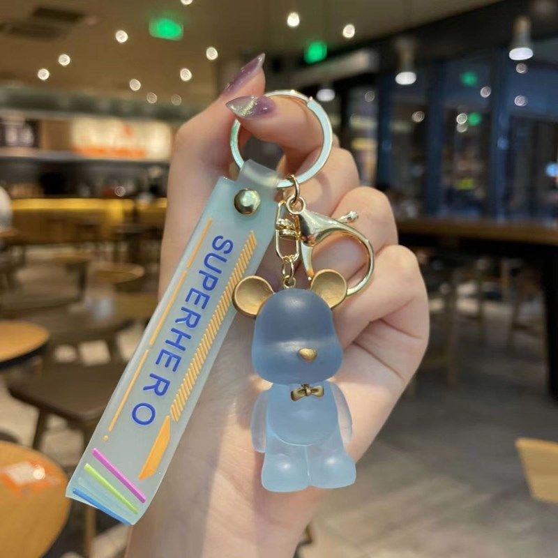 Porte-clés ours violent, mignon, pendentif de sac de voiture, poupée créative, porte-clés_voghion.com