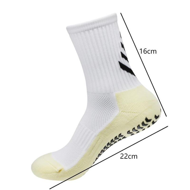 Mittellange Fußballsocken mit dicker Handtuchunterseite, rutschfeste selbstklebende Sportsocken für Herren und Damen, Yogasocken, Trampolinsocken, Laufsocken_voghion.com