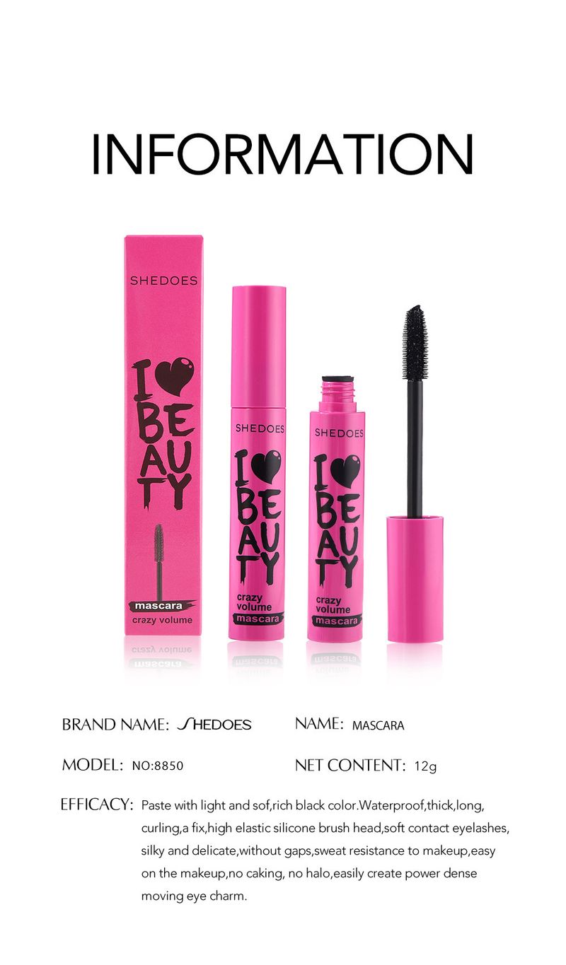 Shedoes waterproof, dense, elongated, non smudging, large capacity, four color eye black_voghion.com