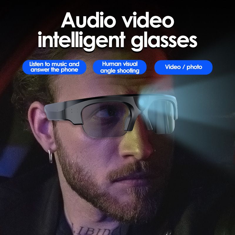Älylasit Audio Stereo Langaton Dv Urheilu Aurinkolasit Kamera Juoksu Pyöräily Musiikin kuunteleminen Älylasit Bluetooth kuulokkeet_voghion.com
