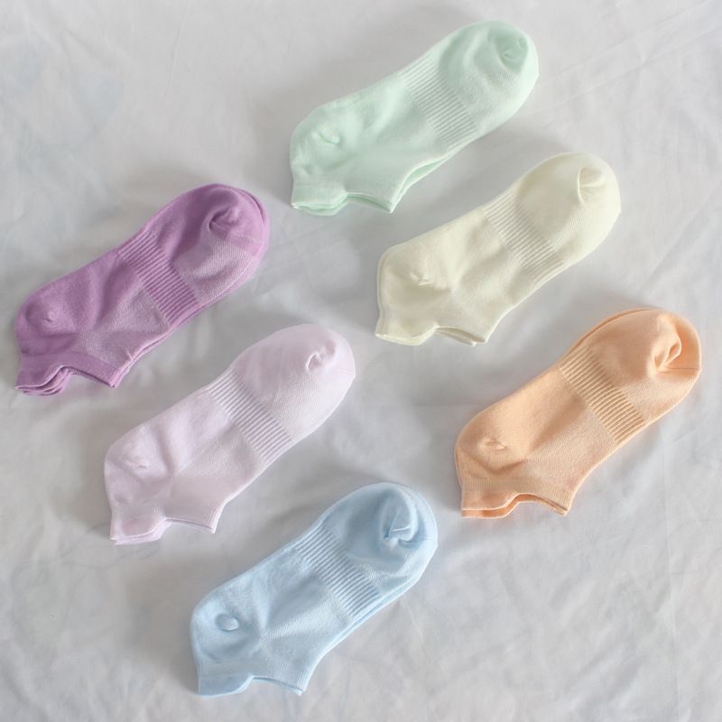 Sports socks Breathable mesh running socks Women's summer color thin boat socks low top shallow cut women's socks_voghion.com