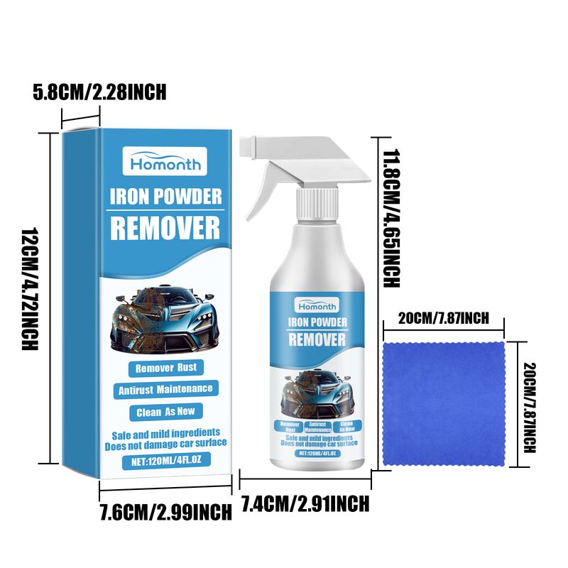 Homonth Iron Powder Remover, Rust Remover For Car Painted Tire Polishing Decontamination And Rust Remover_voghion.com