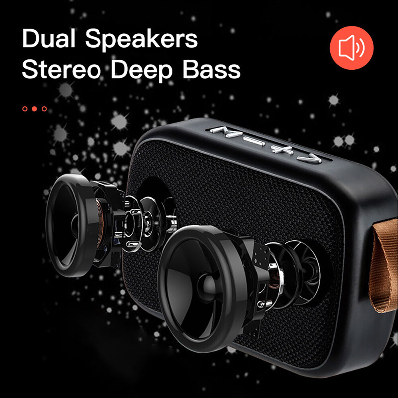 JTKE altavoz inalámbrico portátil con Bluetooth 3D estéreo música envolvente altavoz externo reproductor de música FM compatible con tarjeta TF_voghion.com
