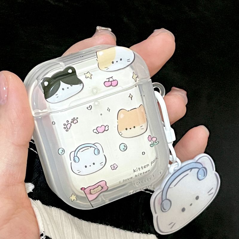 Mielas katės apsauginis dangtelis 3, tinkantis „Airpods“ 2, belaidėms „Bluetooth“ ausinėms, 3, 1, „Airpods S2“, „Airpod Pro“, 4, 4_voghion.com
