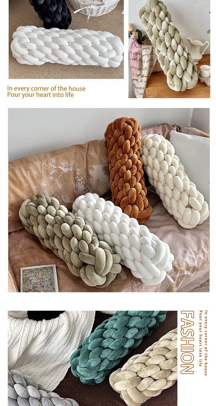 Mājas dārzs Twist Knot Pillow Nordic Ins Guļamistabas plīša spilvens Dzīvojamās istabas apdare Dīvāna spilvens_voghion.com