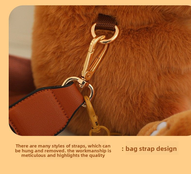 Capybara Crossbody Backpack, Capybara Ugly Cute Plush Toy, Doll ,children's Gift_voghion.com