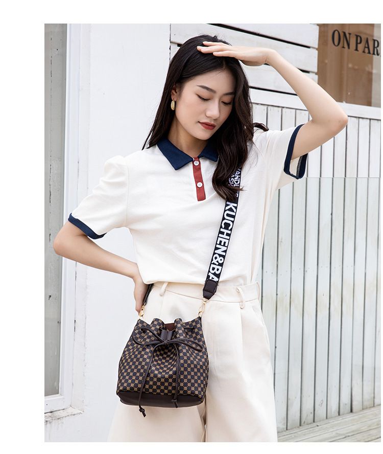 Women's Bags Bucket Bag Temperament Women's Large Capacity New Style Trendy Personality Drawstring Commuter Bag Fashion Trend Shoulder Messenger Bag_voghion.com