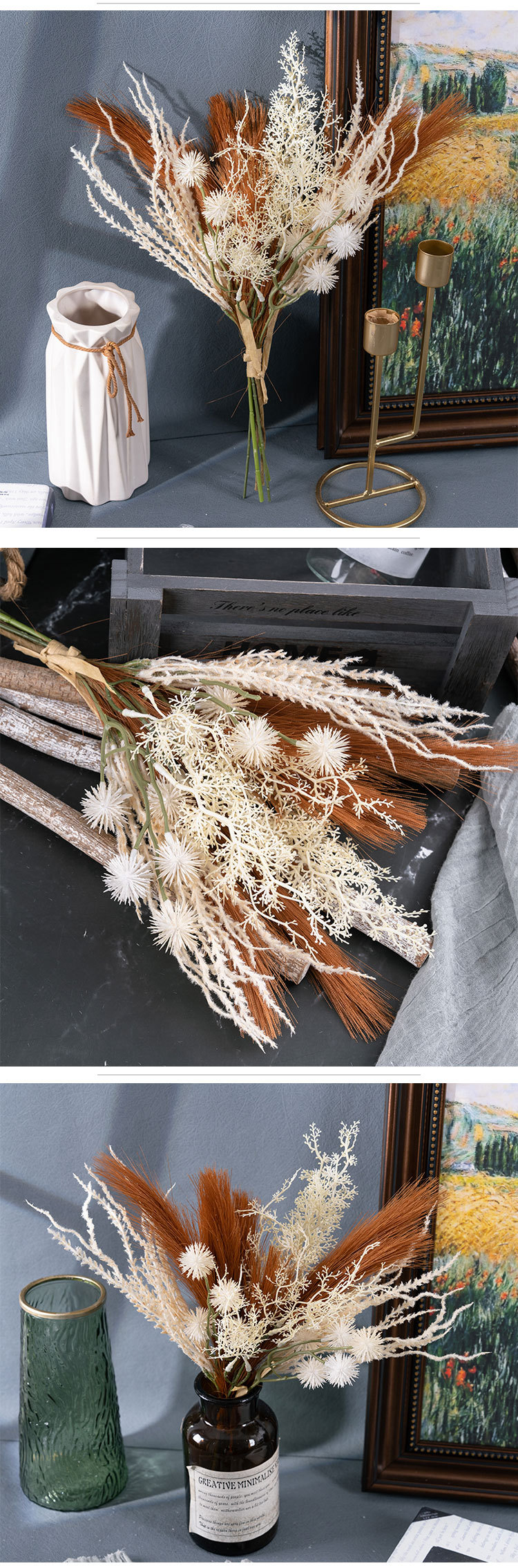 Produttore cioccolato ricci di mare souvenir simulato fiore decorazione da parete decorazione della casa design mano che tiene bouquet CF01320_voghion.com