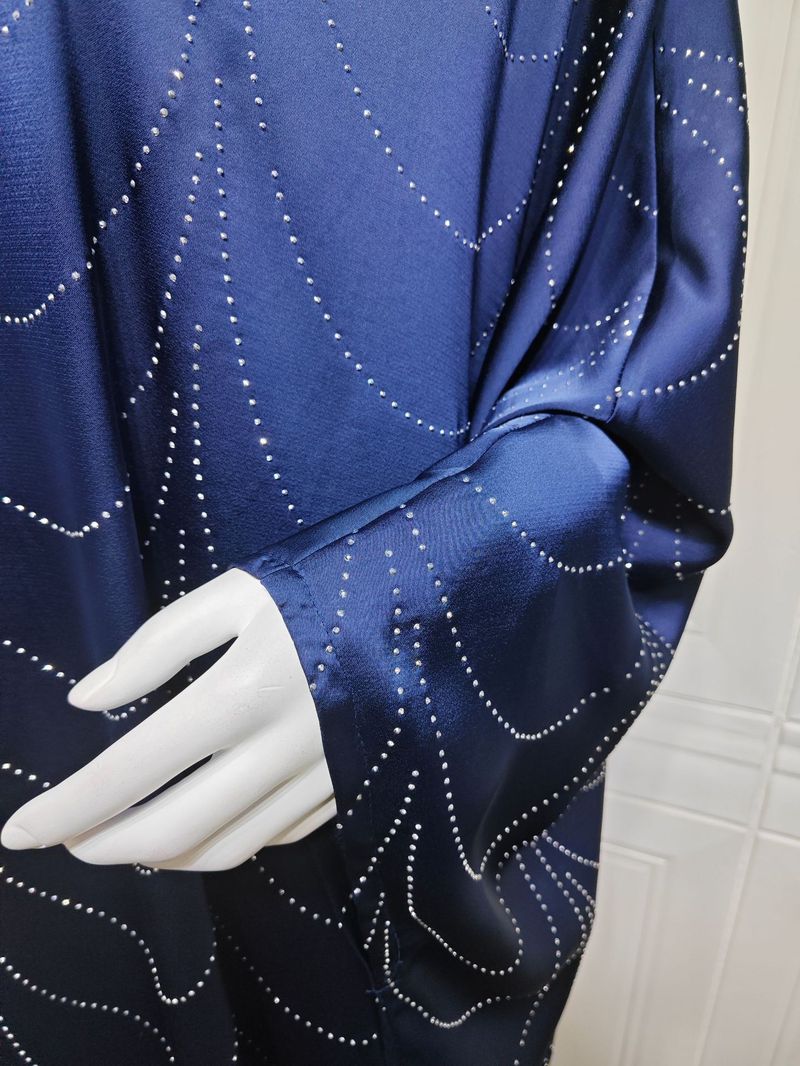 Women's Clothing Modest Spring And Summer New Women's Fashion Loose Hot Diamond Robe Dress_voghion.com