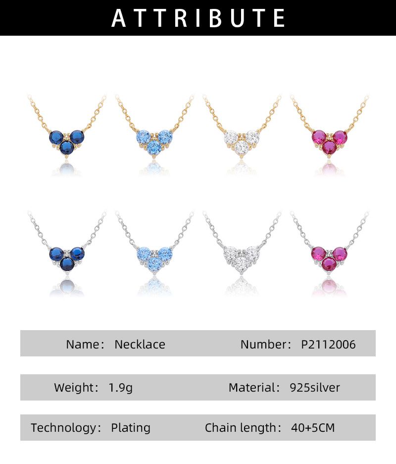 Elegante Halskette mit Herzanhänger für Damen aus 925er Sterlingsilber, mehrlagige Kette mit mehreren Farboptionen, minimalistischer Stil für den Alltag_voghion.com