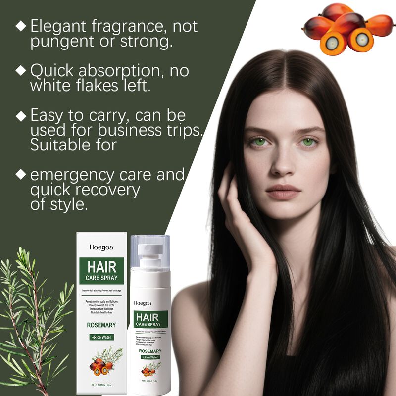 HOEGOA Rosmarin Erfrischendes, volumengebendes Kräuterspray für glatten Glanz, tragbar, tägliche Haarpflege_voghion.com