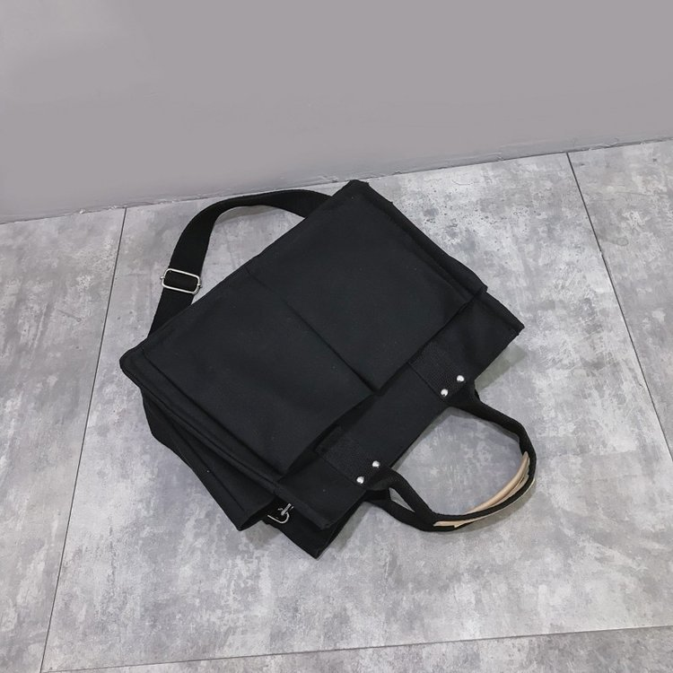 Pratica borsa a tracolla a spalla singola in tela multitasche per il tempo libero, moda autunno e inverno, nuova donna, di grande capacità_voghion.com