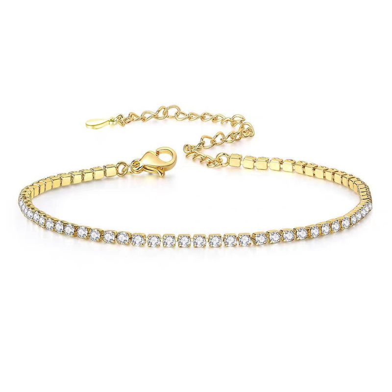 Bracciale da donna in argento puro con diamanti e zirconi intarsiati, semplice, leggero, di lusso, di alta gamma, nuovo modello_voghion.com