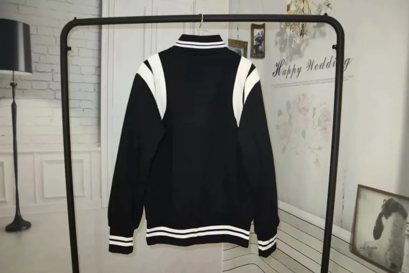 Baseball Jacket Mens - Classic Cotton Bomber Jacket, Ribbed Sleeves, Casual Uniform Collar, Spliced Short Coat For_voghion.com