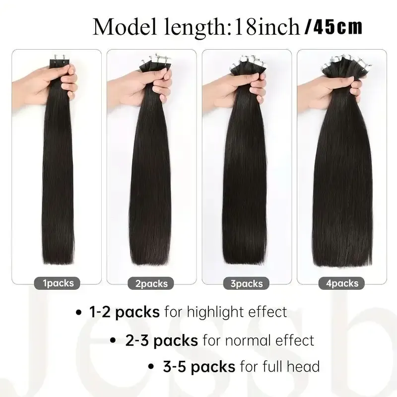 Extensions de cheveux humains trame de peau 100% cheveux Remy Extensions de ruban adhésif de haute qualité_voghion.com