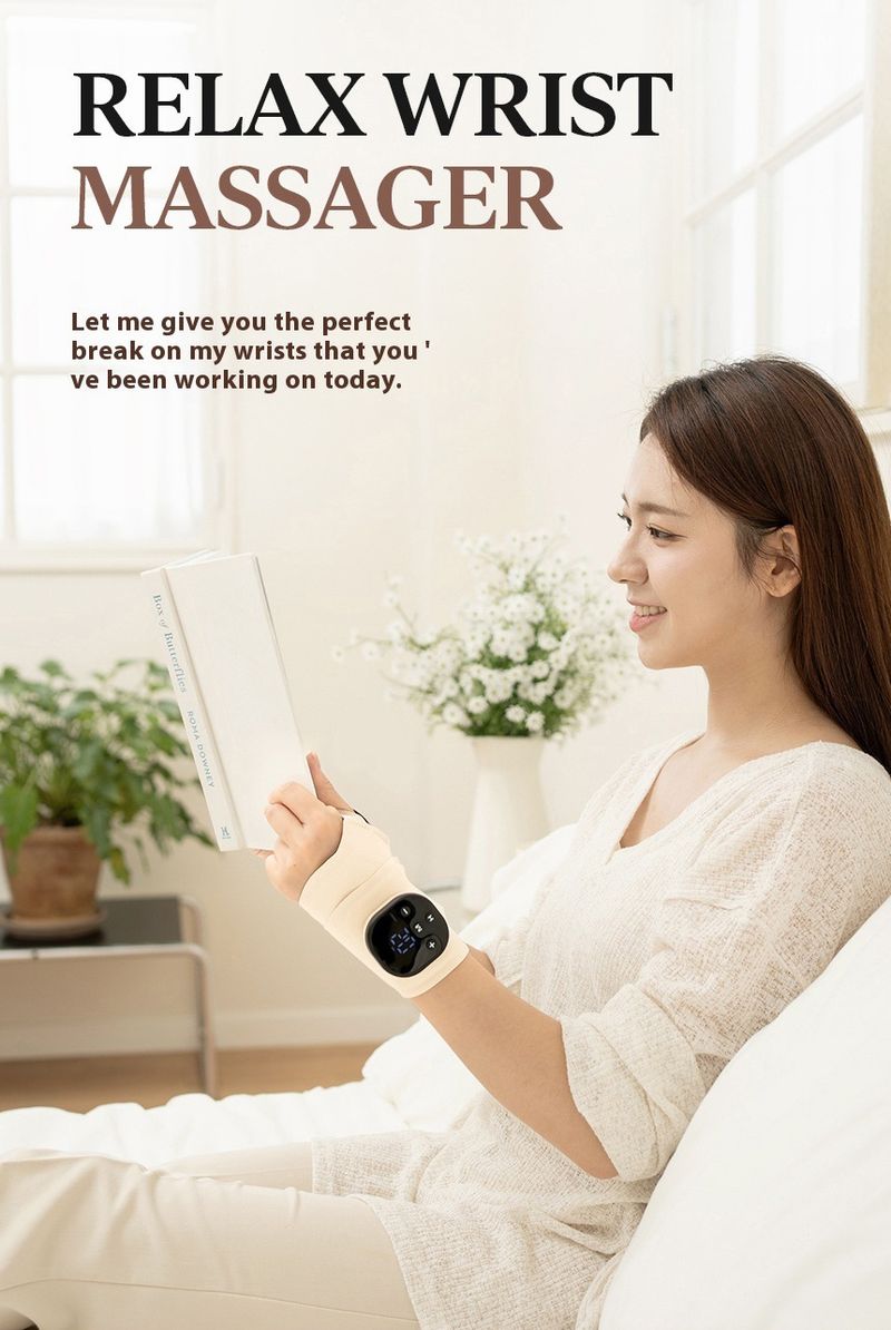 New Smart Tendon Sheath Heating Wrist Support Hot Compress Breathable Removable Hand Sprain Massage Protective Gear_voghion.com