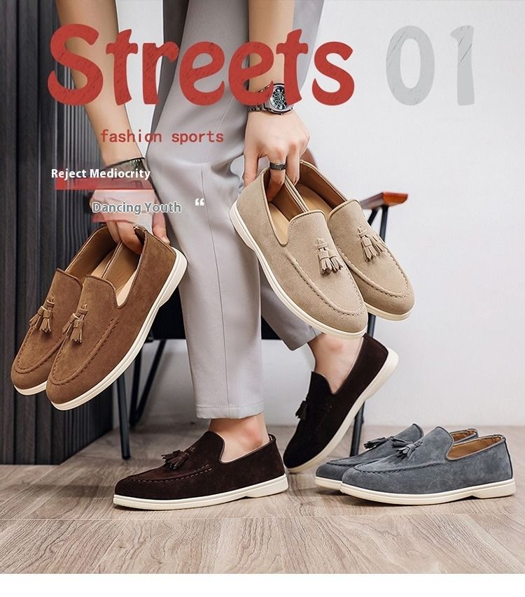 2025 New Casual Loafers For Men British Style Slip-On Moccasins Breathable Comfortable Versatile Soft Sole_voghion.com