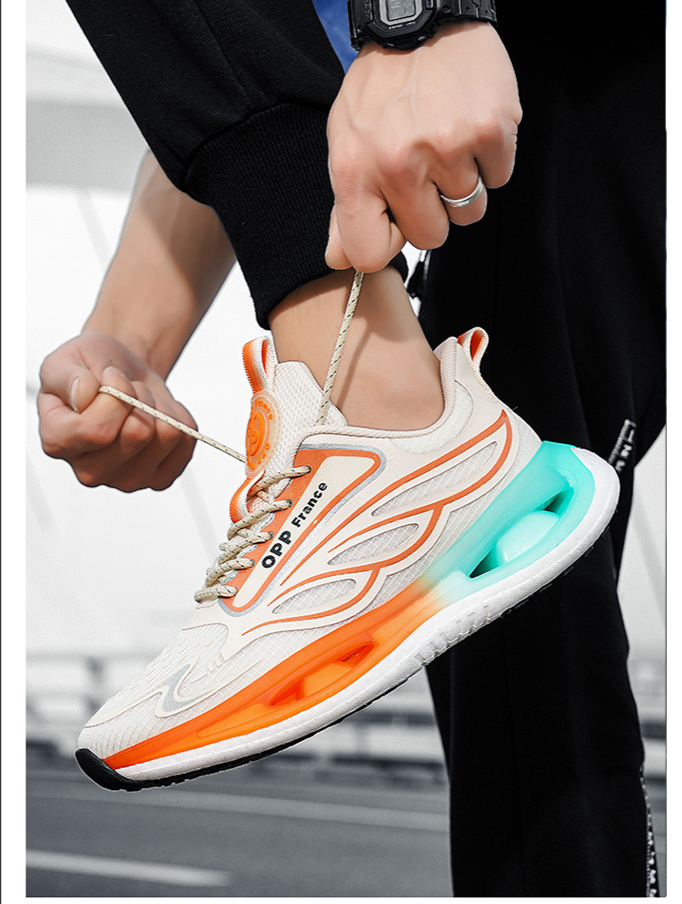 Flash Shipping Herren Mesh Flyknit Atmungsaktiv Elastisch Sport Mit Flacher Spitze Leicht One Step_voghion.com