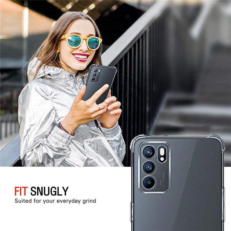 Odporne na wstrząsy silikonowe przezroczyste etui na telefon do OPPO Reno Z 2 3 4 5 6 7 8 9 10 Pro 2Z 2F Osłona obiektywu tylna do OPPO 4SE 5K 5F 6Z 7SE 7Z 8T ACE2_voghion.com