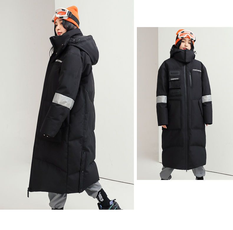 Men's Clothing Winter Long Down Coat Knee-Length Extreme Cold Weather Parka With 600FP White Duck Feather, Windproof Thickened Hooded Jacket_voghion.com