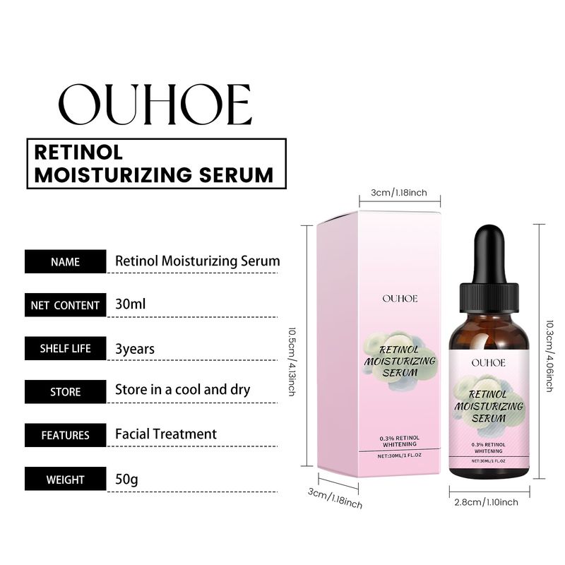 OUHOE Retinol Hydrating Serum, A Delicate And Moisturizing Face Anti-Wrinkle Serum With Retinol Vitamin C_voghion.com