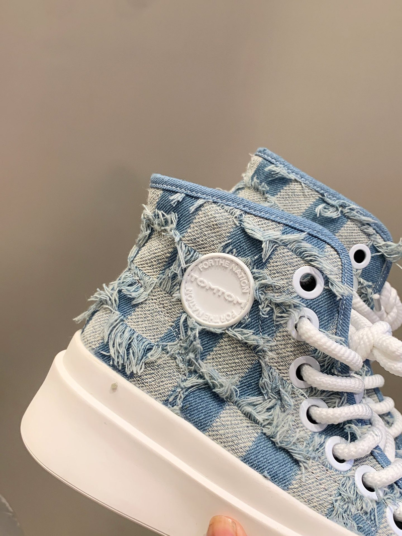 Sapatos de lona de alta qualidade femininos 2023 novo outono all-match respirável denim design sentido nicho super quente tênis casuais_voghion.com