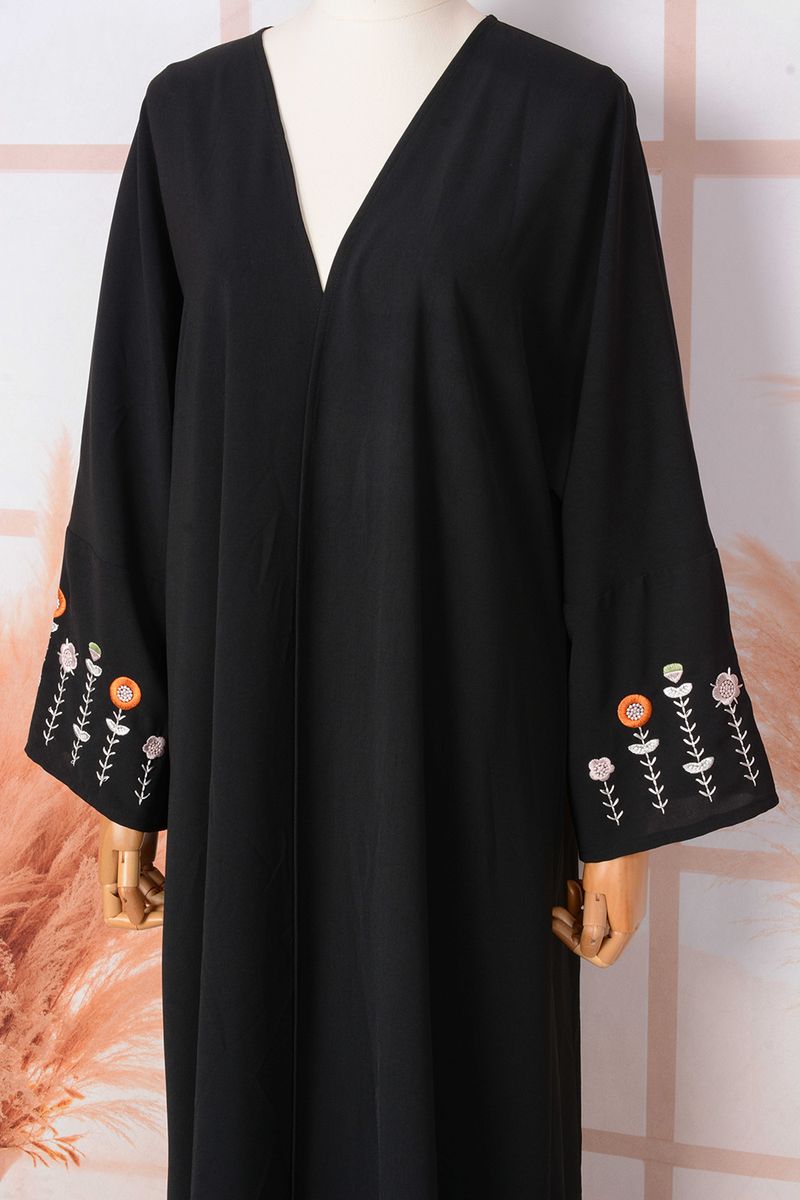 Damkläder Abaya Turkisk Mellanöstern Muslim Broderi Casual Robe Klänning Cardigan_voghion.com