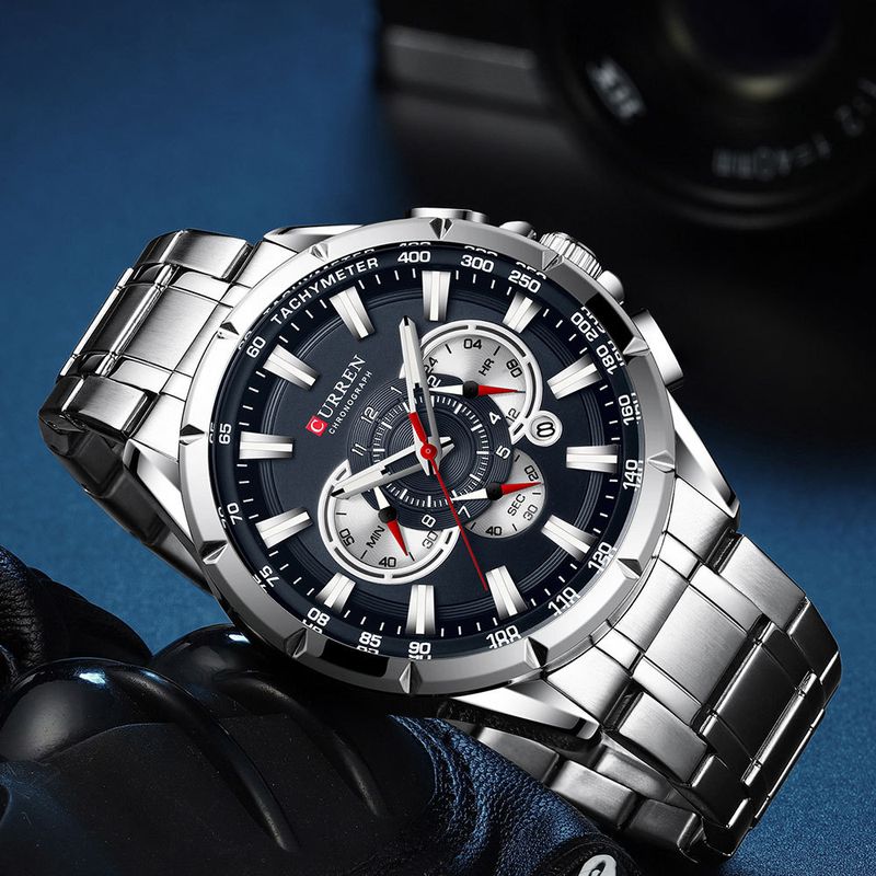 Herenhorloge met multifunctionele kalender, 300 m waterdicht, kast en band van legering, klassiek ontwerp, multifunctioneel herenhorloge met kalender_voghion.com