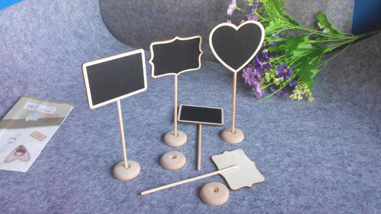 Factory Gift Creative Small Blackboard Wedding Gift Home Decoration Crafts Ornaments Wooden Blackboard Bar Ornaments_voghion.com