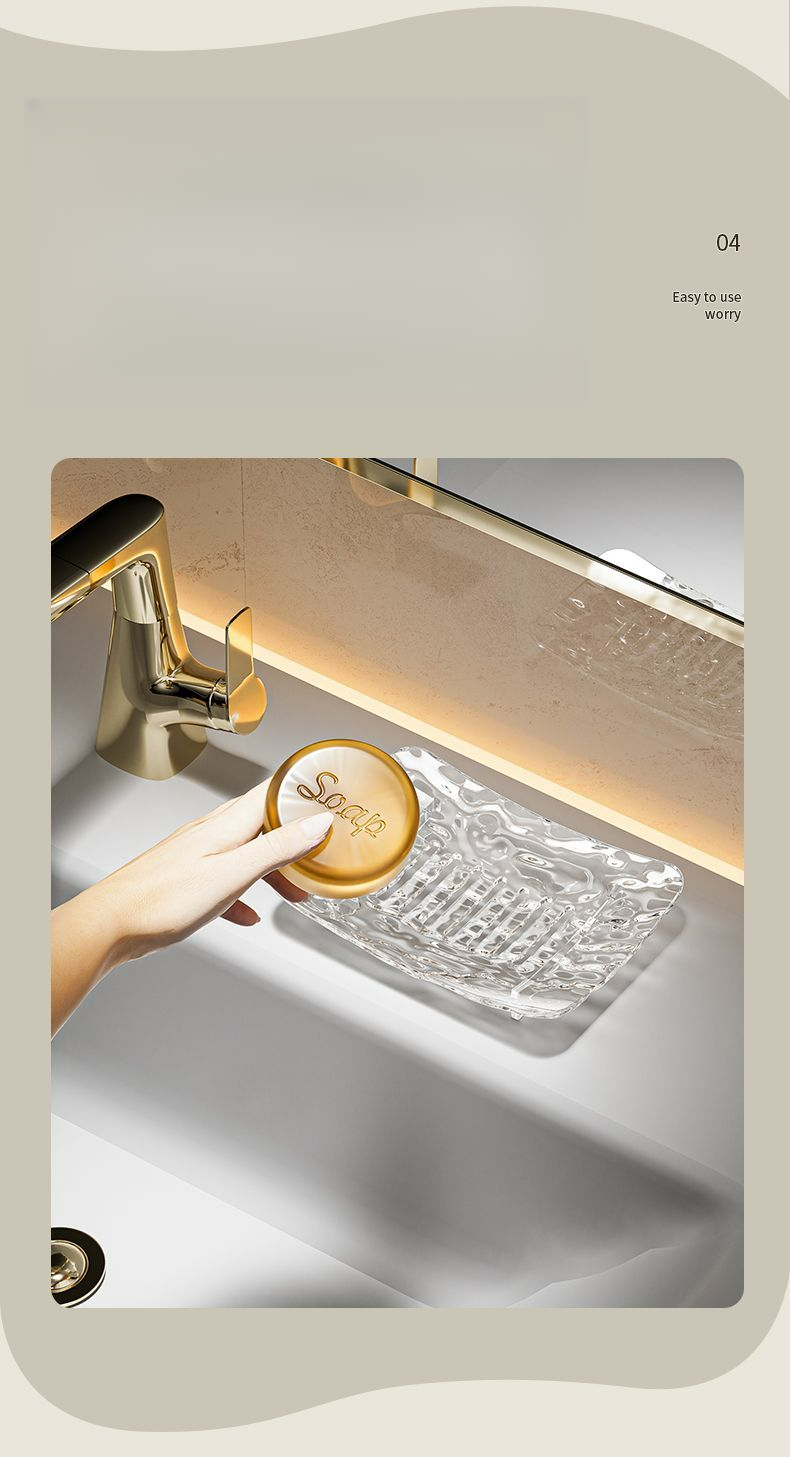 Luxury Dish For Home Use, High-end, Stylish, Drainable Holder, Creative And Unique Single-layer Storage Soap Rack_voghion.com