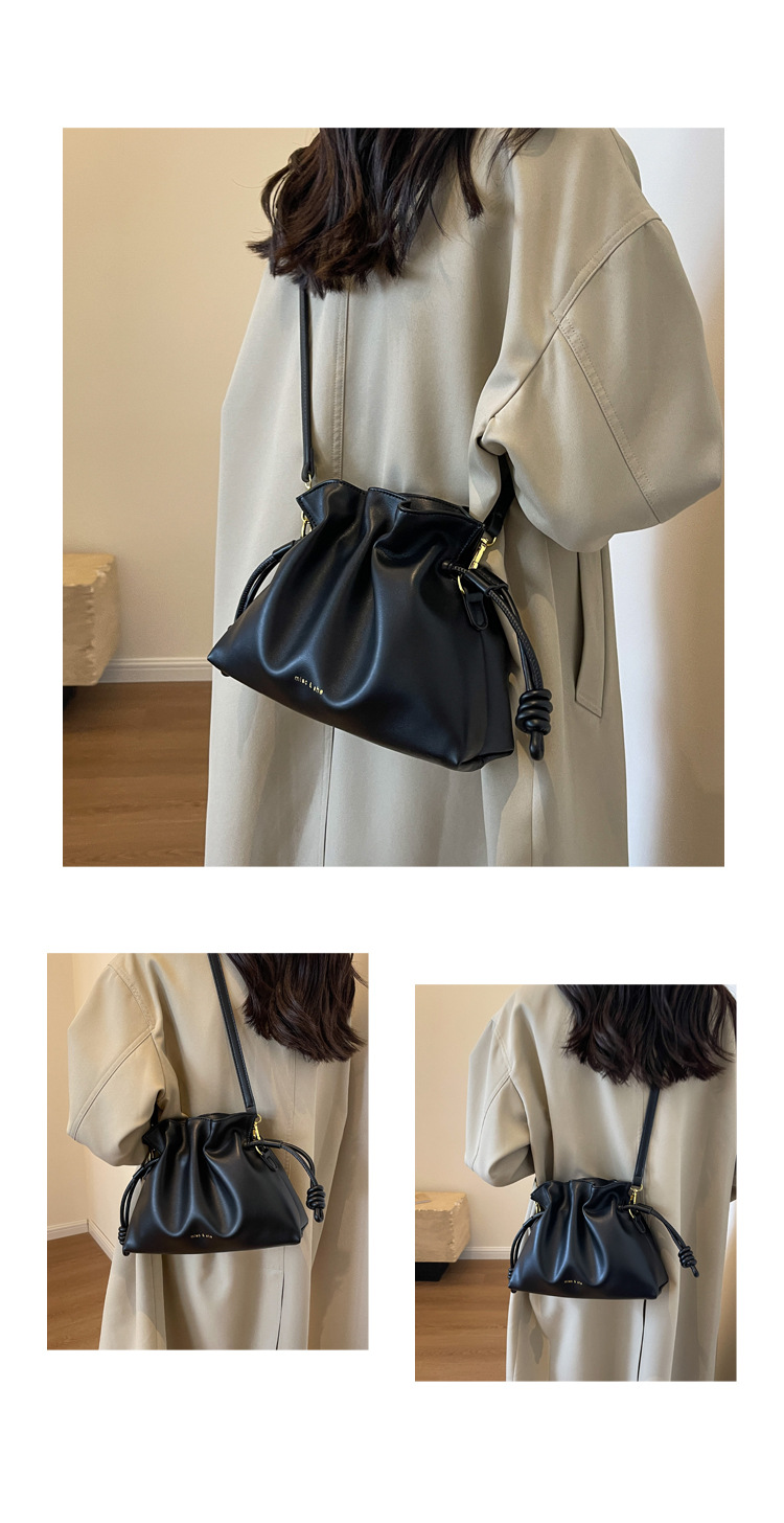 2023 New Hot Selling Premium Feel Bucket Bag Women's Large Capacity Commuter Bag Drawstring Shoulder Bag Underarm Bag_voghion.com