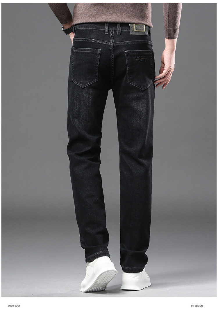 Herbst und Winter dicke warme Jeans im europäischen Stil mit hochwertiger Business-Elastizität geradem Bein vielseitige Herren_voghion.com