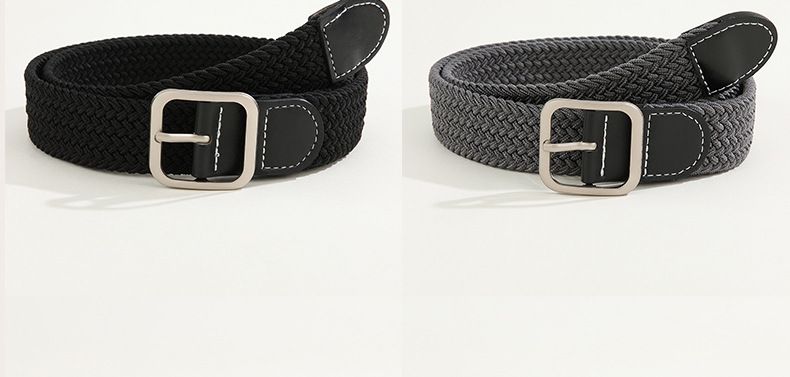 Neuer, vielseitiger, elastischer Lazy-Gürtel aus gewebtem Canvas für Damen, Jeans mit Gürtel_voghion.com