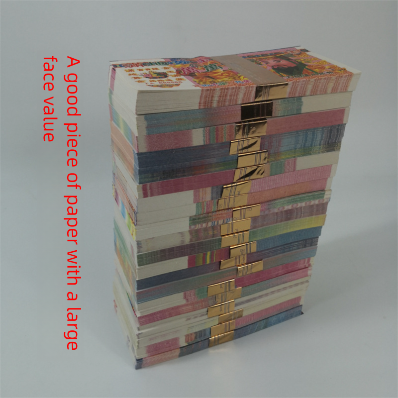 1 000 morceaux de papier bulle jaune pour la combustion sacrificielle, l'argent fantôme, les billets Yin, la feuille de route, le papier à feu, les lingots d'or,_voghion.com
