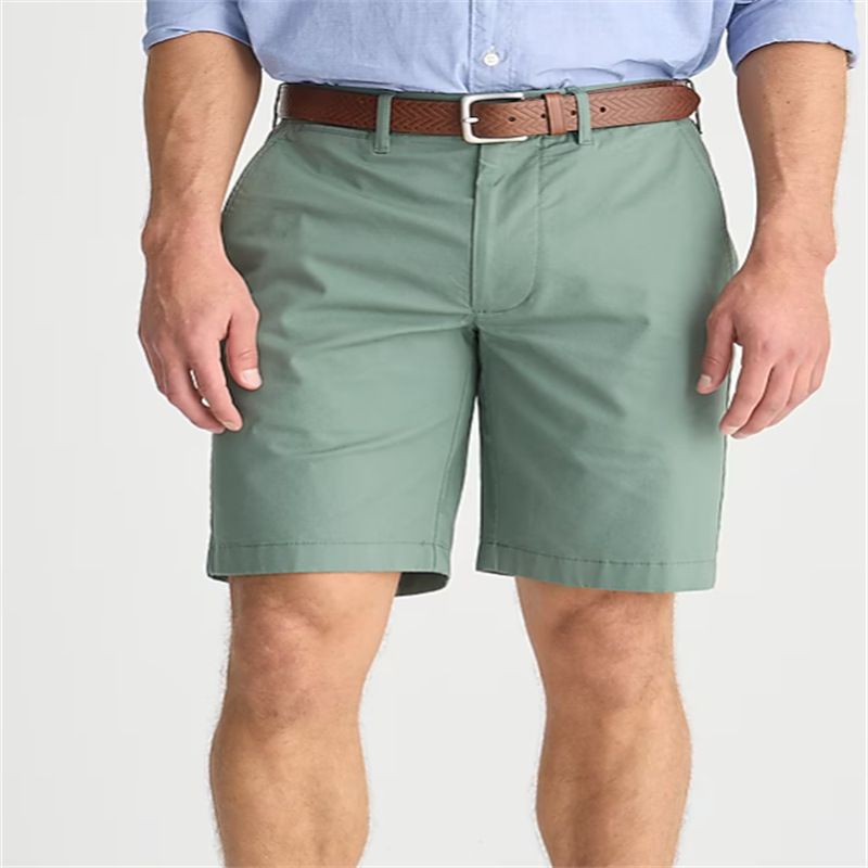 Short d'été ample et décontracté pour homme, couleur unie, avec poches inclinées, taille moyenne_voghion.com