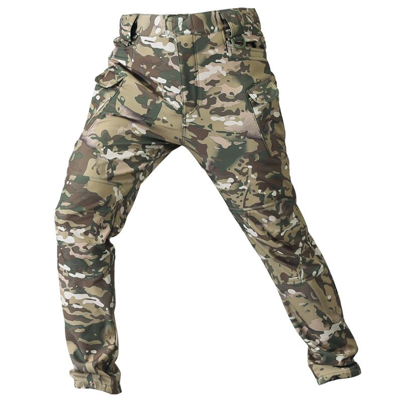 Herenkleding Cross Border X7 Soft Shell Plus Fluwelen Velcro Buitensporten Vrije tijd Bergbeklimmen Skiën Werkkleding Heren Assault Tactical Broek_voghion.com
