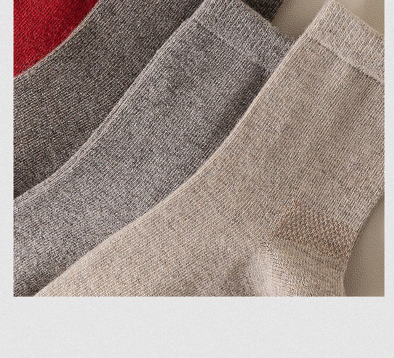 93% Pure Wool Socks For Men And Women, Warm In Autumn And Winter, Medium Tube For Men, Piled And Thickened Northeast Cashmere Stockings In Winter_voghion.com