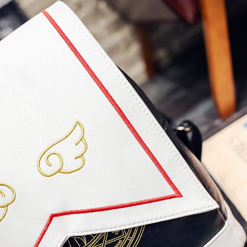 Embroidered Wings Sakura Anime Cartoon Peripheral Schoolbag, 2025 New Recommended_voghion.com