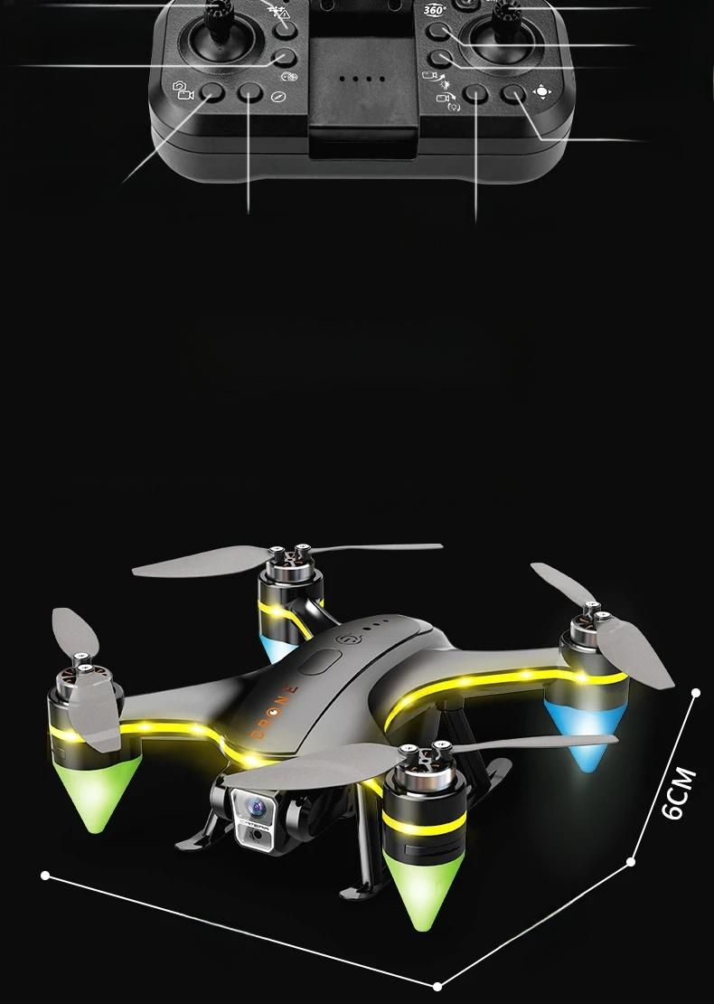Quadricottero RC 8K Doppia telecamera Telecomando 2.4G Luce 360 gradi Flip FPV WIFI Trasmissione in tempo reale Modalità Head-Free_voghion.com