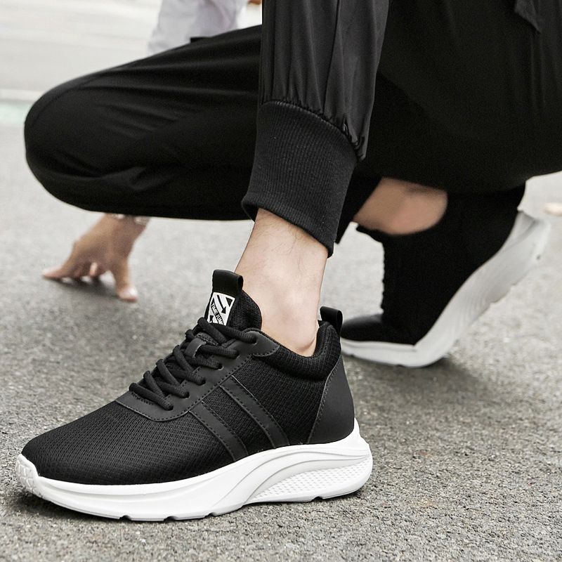 26847 Unisex Invisible Height Increase Running Sports Casual Shoes Spring Summer Low-top Mesh Surface Sneakers_voghion.com