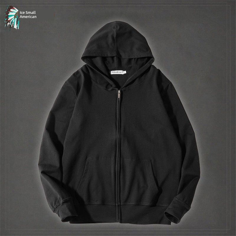 Thin Cardigan Zipper Cotton Loose-Fitting Casual Pullover_voghion.com