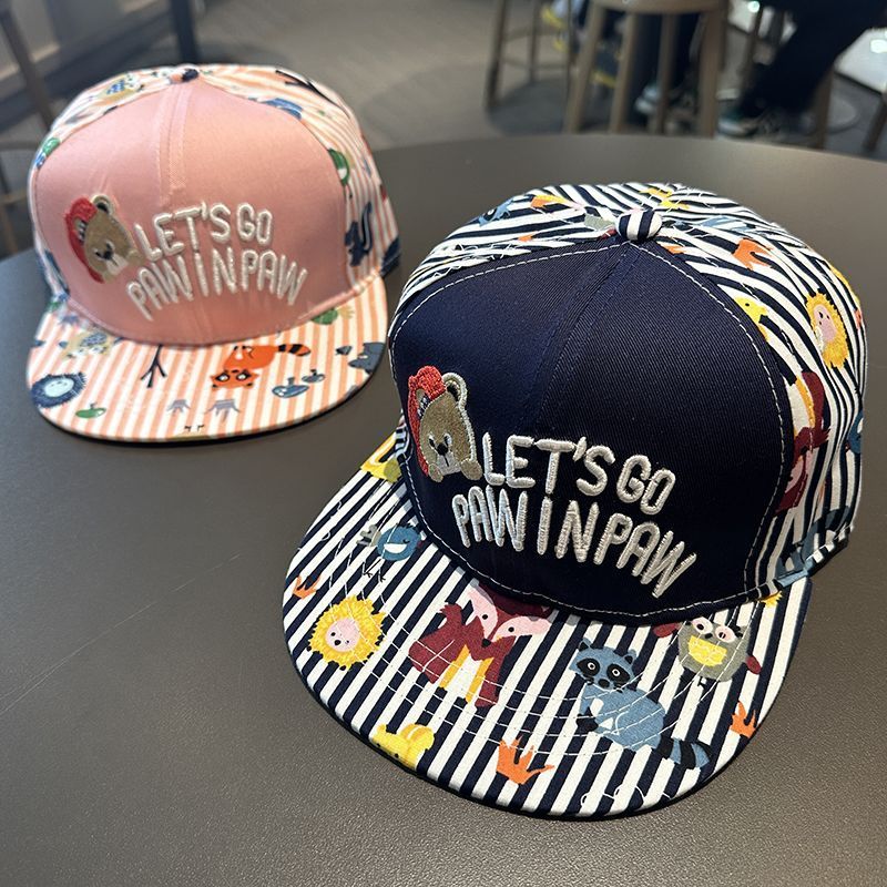 Cappelli hip-hop per bambini, ragazzi e ragazze, tendenze primavera ed estate, cappelli a tesa piatta per la scuola elementare, da baseball e da ballo di strada,_voghion.com
