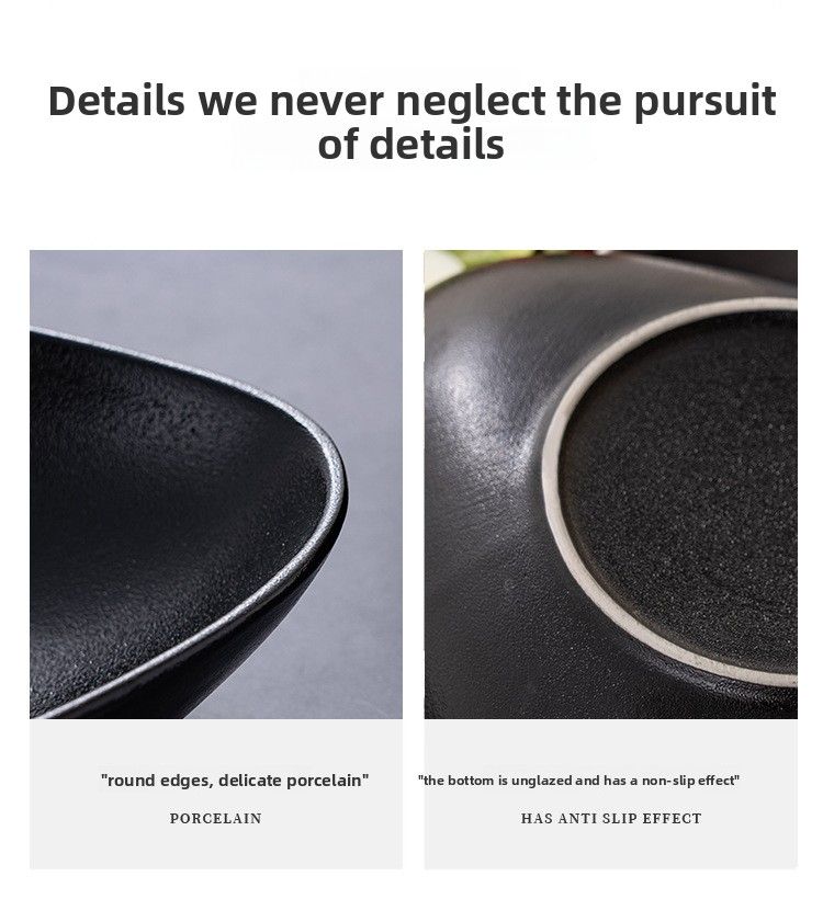 INS Steak Soup Bowl Salad Ceramic High-Value Triangle Cold Dish Plate Home Western Cuisine Simple Tableware_voghion.com