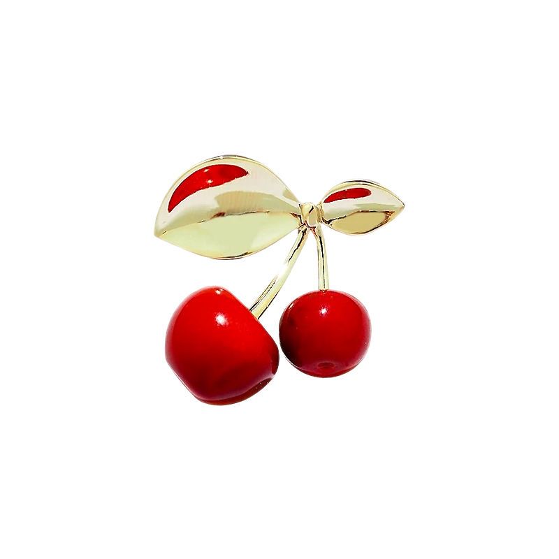 Temperament Cute Cherry Brooch Women's Design Sense Niche Sweater Pin High Sense Versatile New Year's Clothes Accessories_voghion.com