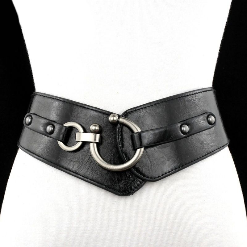 HOT Women's Thick Stretchy Elastic Waistband Fashion with Coat Sweater Belt_voghion.com